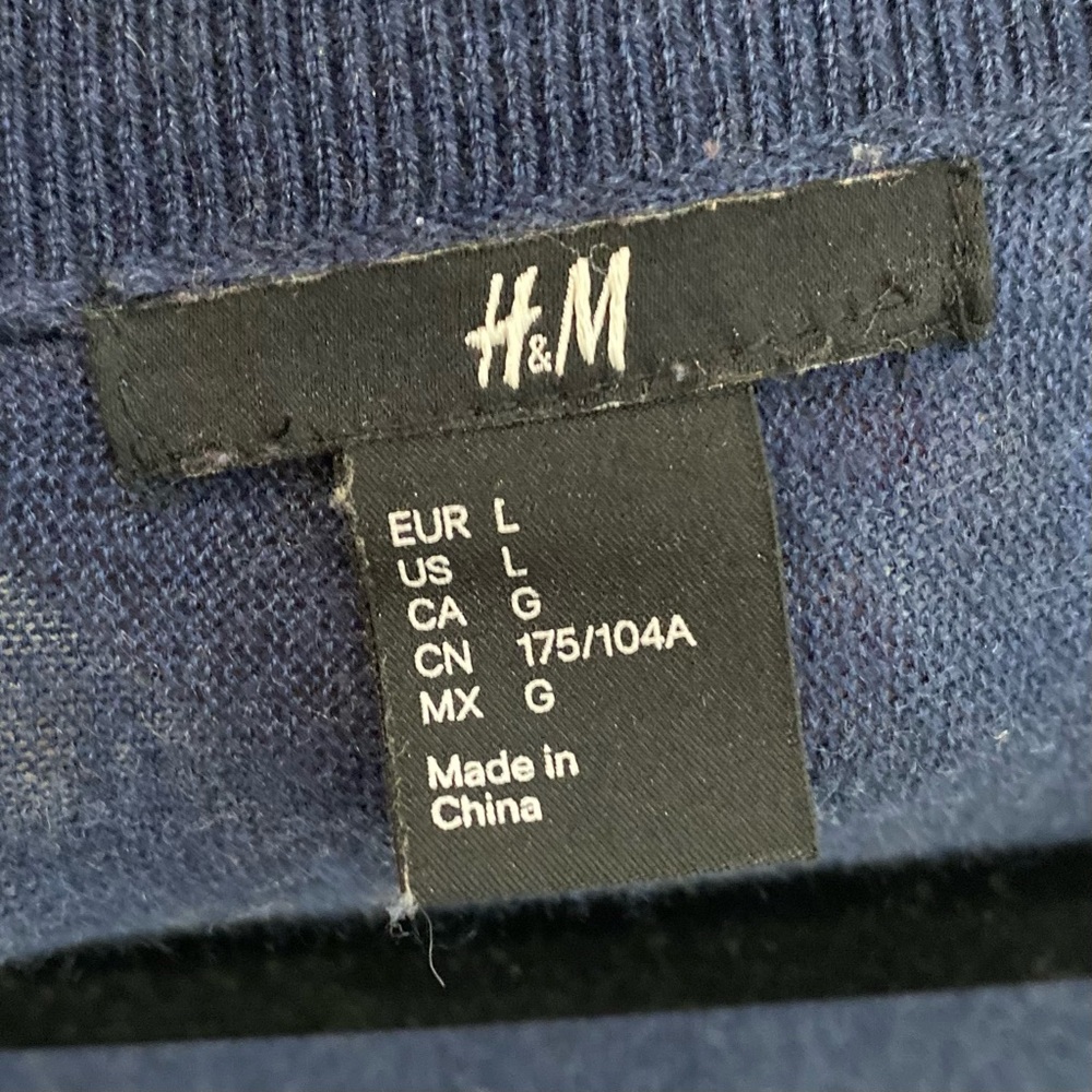 H&M- Blue Dolman Sleeve Cardigan size Large - Picture 6 of 6